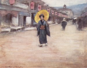 Una calle en Kioto de Mortimer Ludington Menpes